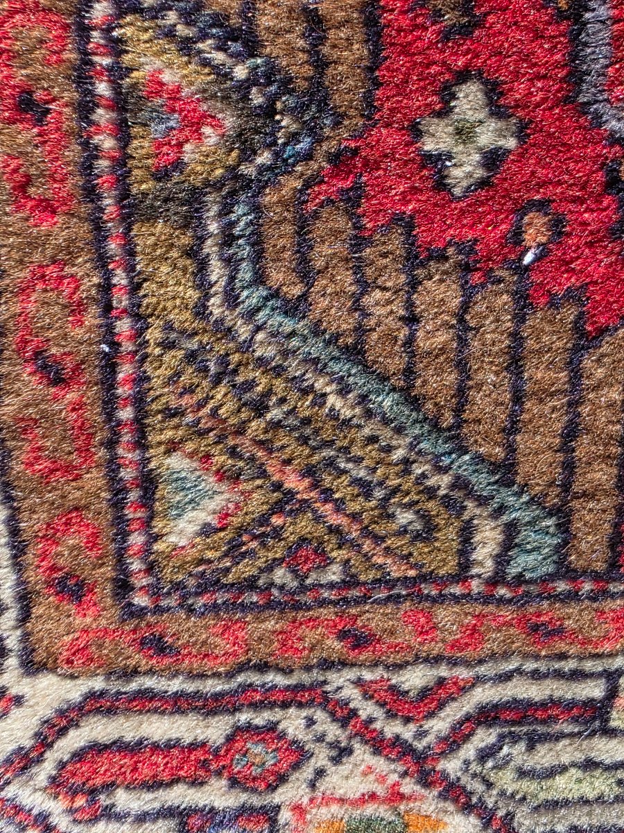 Tappeto persiano artigianale in lana – Manifattura tradizionale iraniana – Anni '70-'80-photo-5