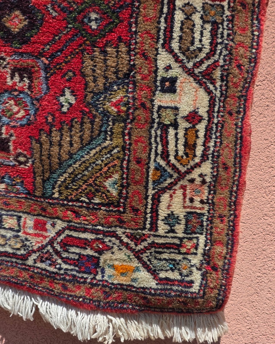 Tappeto persiano artigianale in lana – Manifattura tradizionale iraniana – Anni '70-'80-photo-6