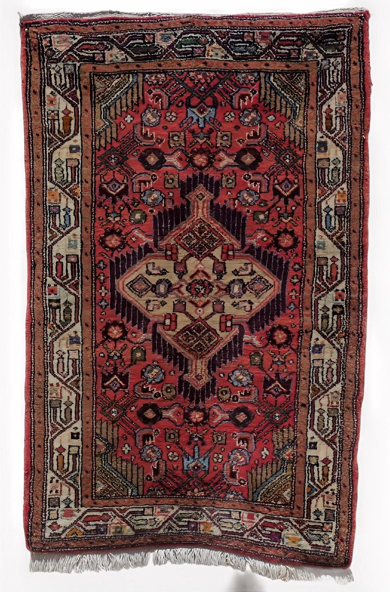Tappeto persiano artigianale in lana – Manifattura tradizionale iraniana – Anni '70-'80