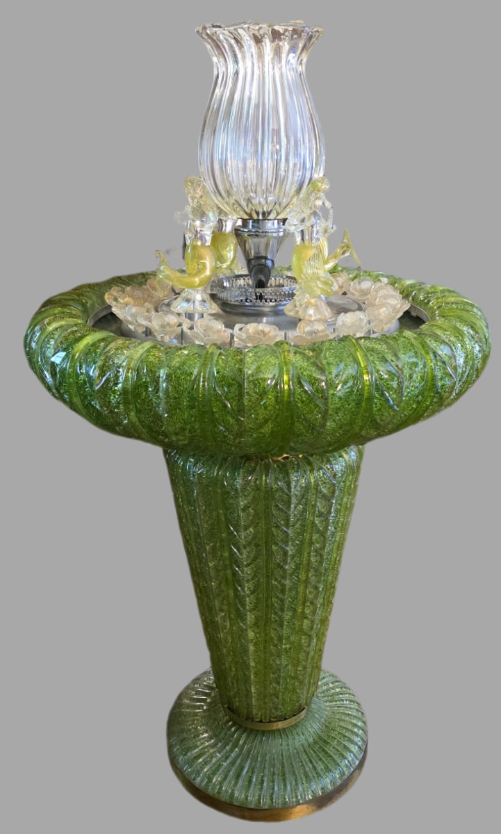 Grande fontana luminosa in vetro di Murano, Italia, circa 1950-1960-photo-3