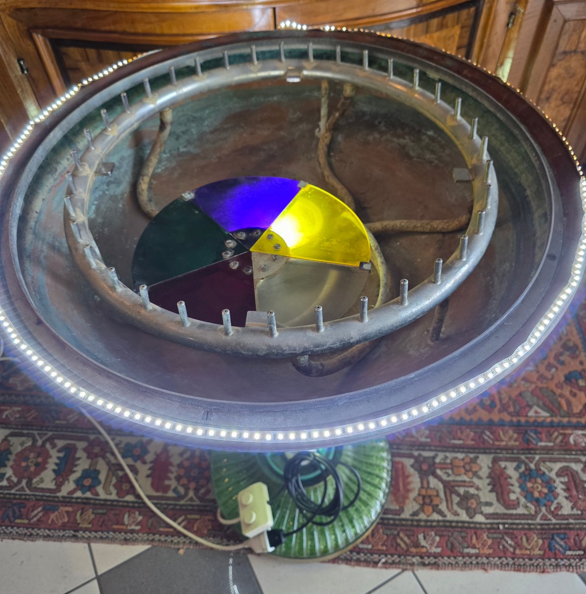 Grande fontana luminosa in vetro di Murano, Italia, circa 1950-1960-photo-6