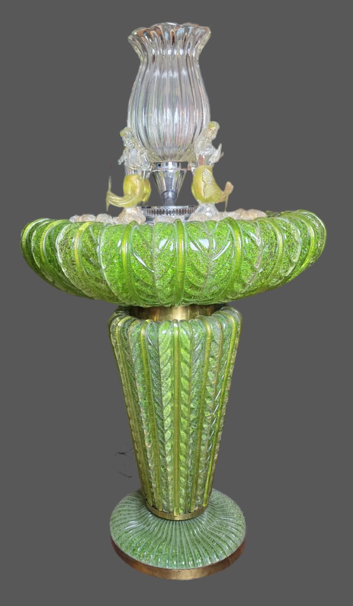Grande fontana luminosa in vetro di Murano, Italia, circa 1950-1960