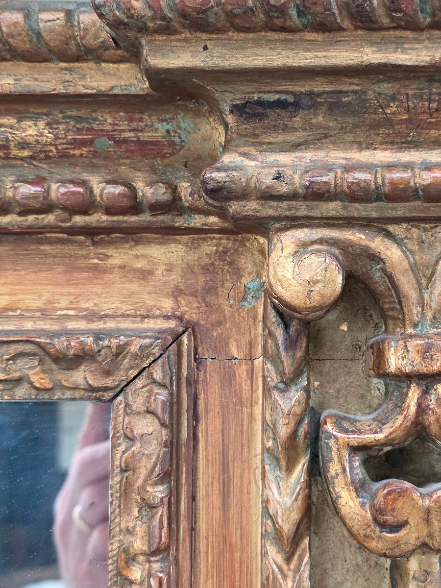 Caminiera in legno intagliato e dorato – Nord Italia, fine XVII / inizio XVIII secolo-photo-3