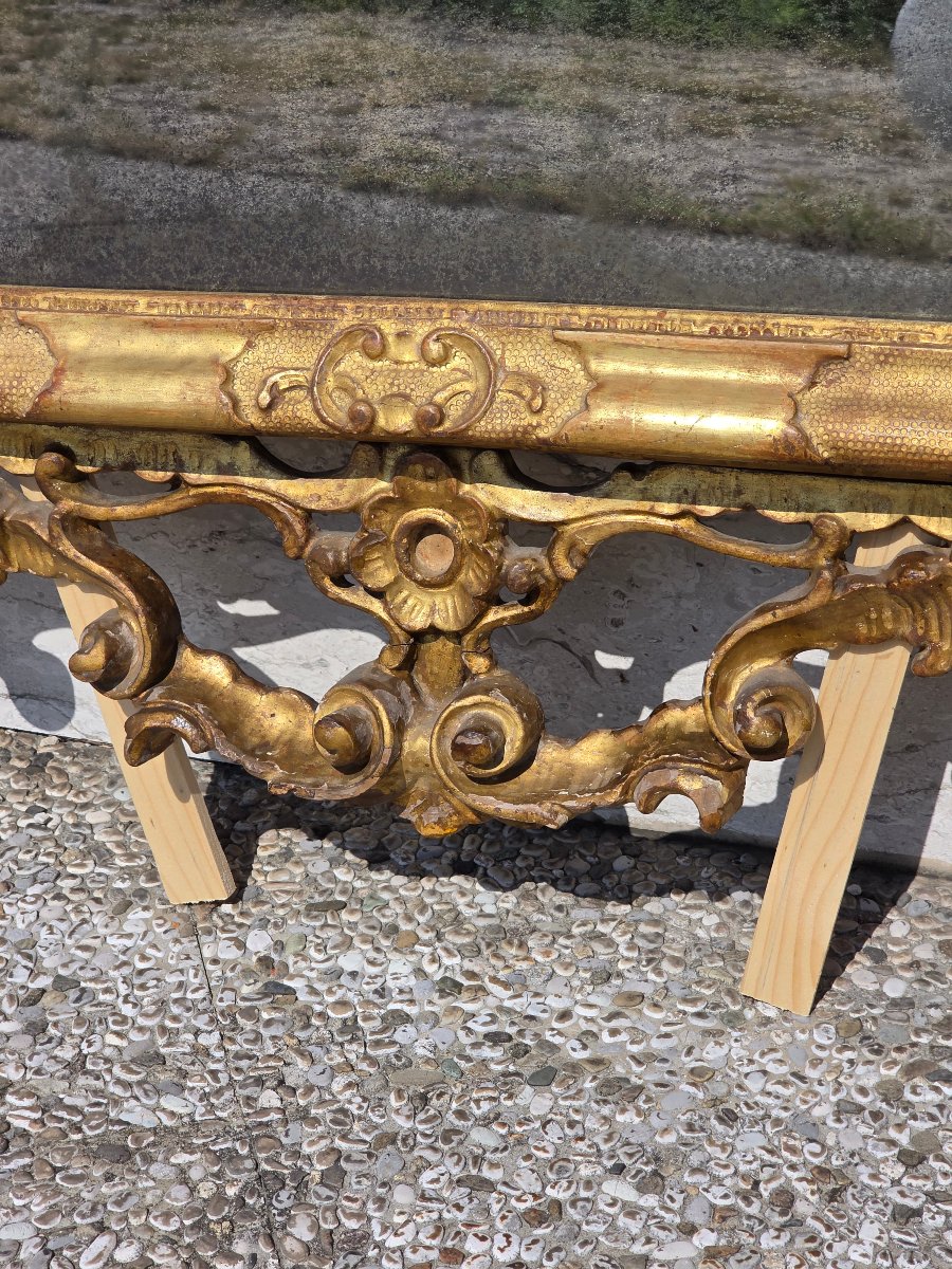 Grande specchiera veneziana intagliata e dorata in stile rococò, fine XIX – inizi XX secolo-photo-7