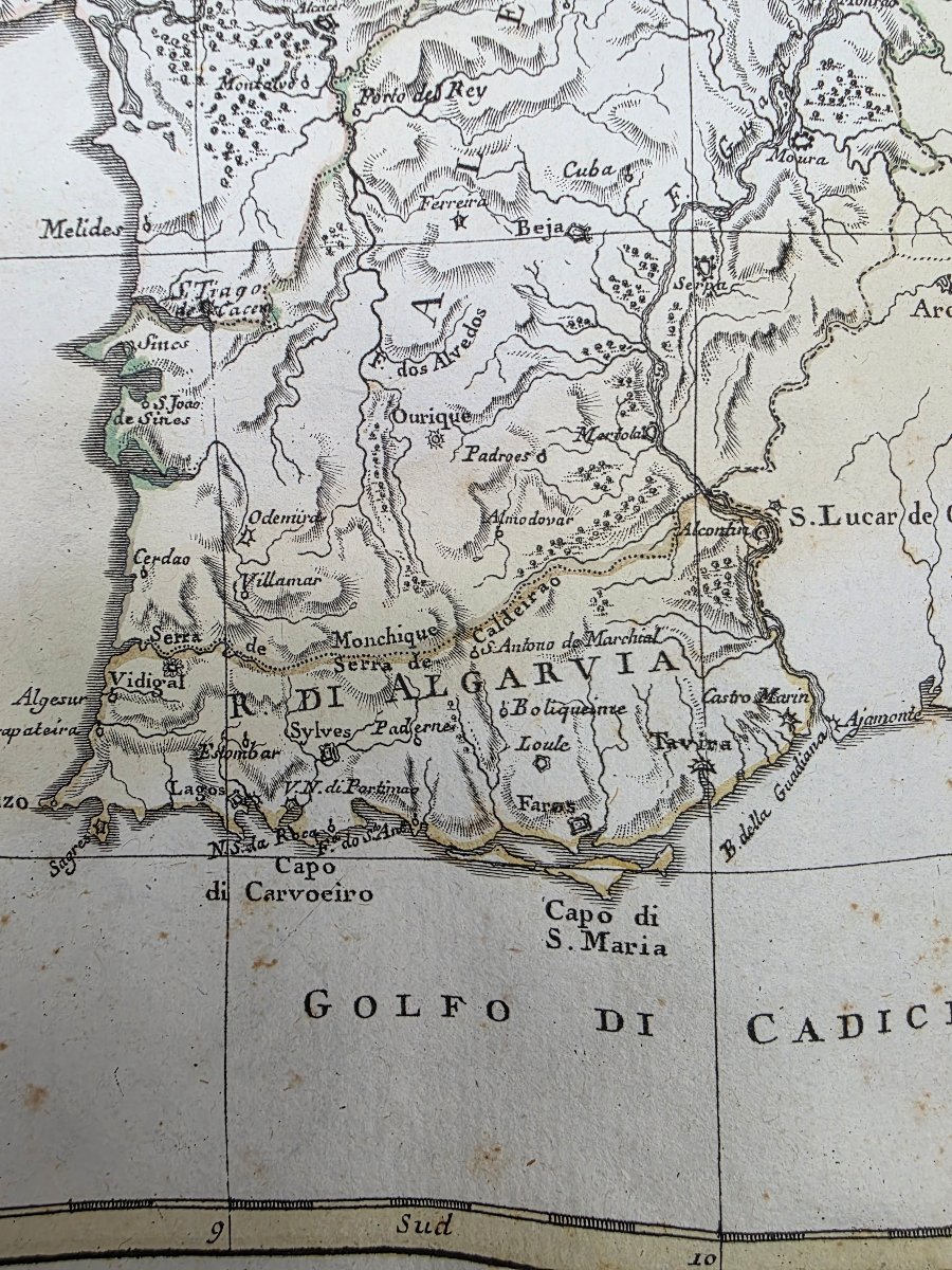 Carta geografica del Regno di Portogallo, Antonio Zatta, Venezia 1775, XVIII secolo-photo-1