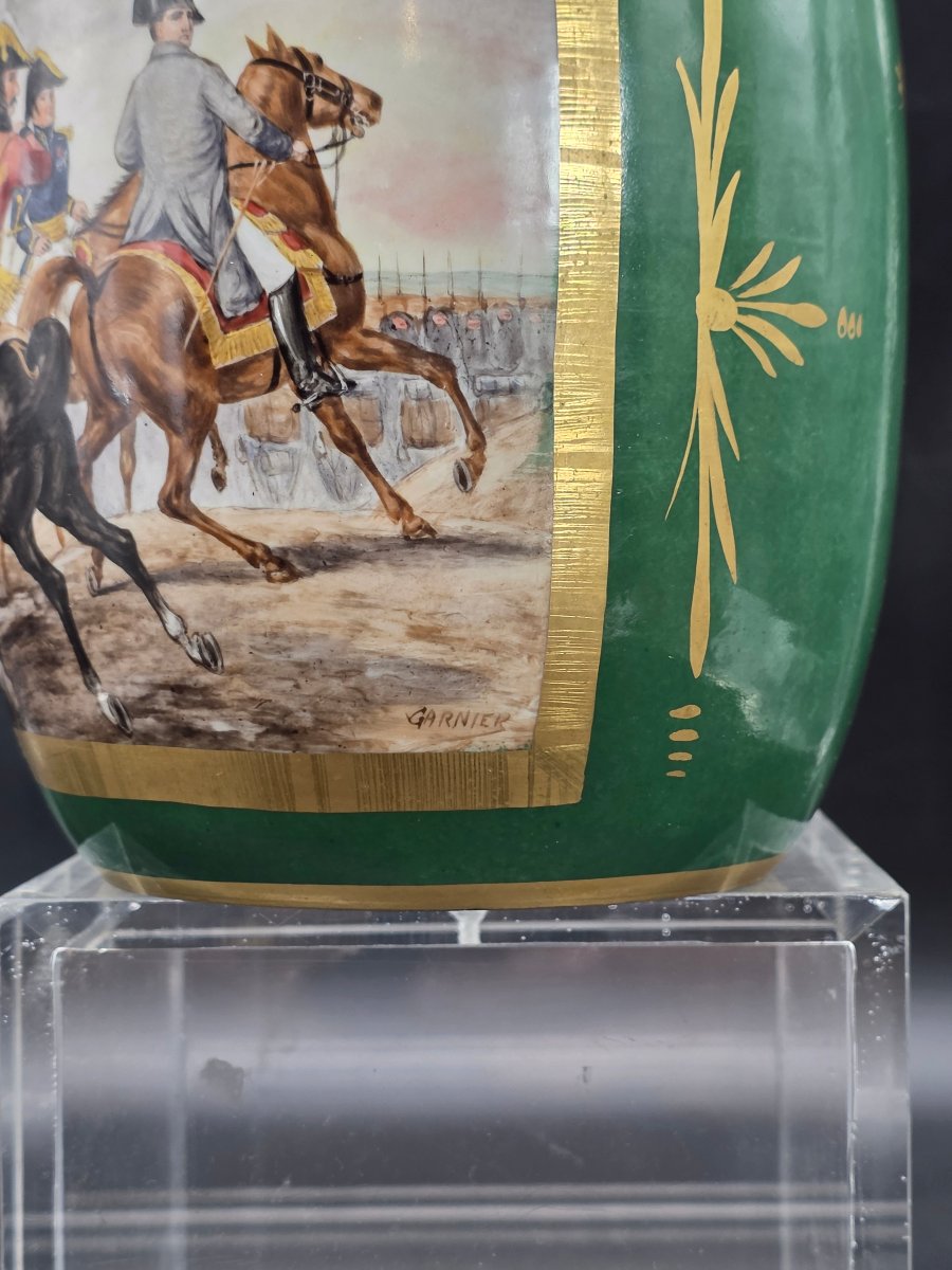 Vaso in porcellana con Napoleone a Jena 1806 – fine XIX / inizi XX secolo-photo-2
