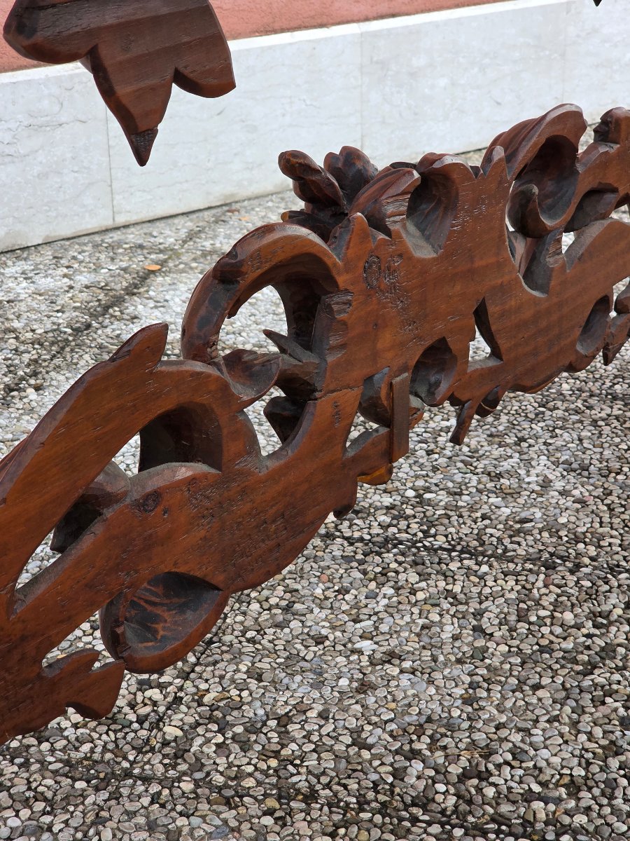 Grande console barocca veneta in legno intagliato, fine XVII - inizi XVIII secolo-photo-2