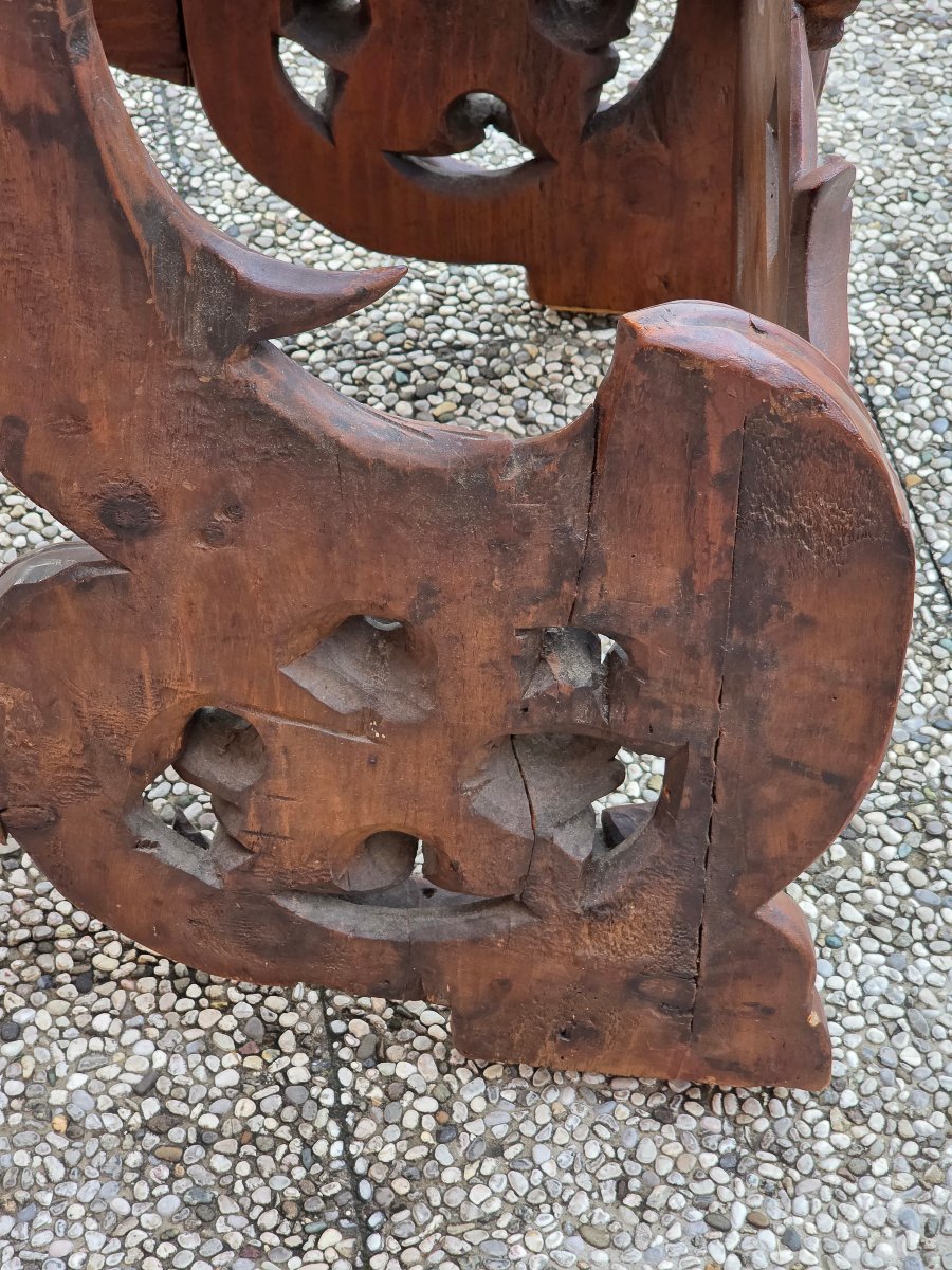 Grande console barocca veneta in legno intagliato, fine XVII - inizi XVIII secolo-photo-4