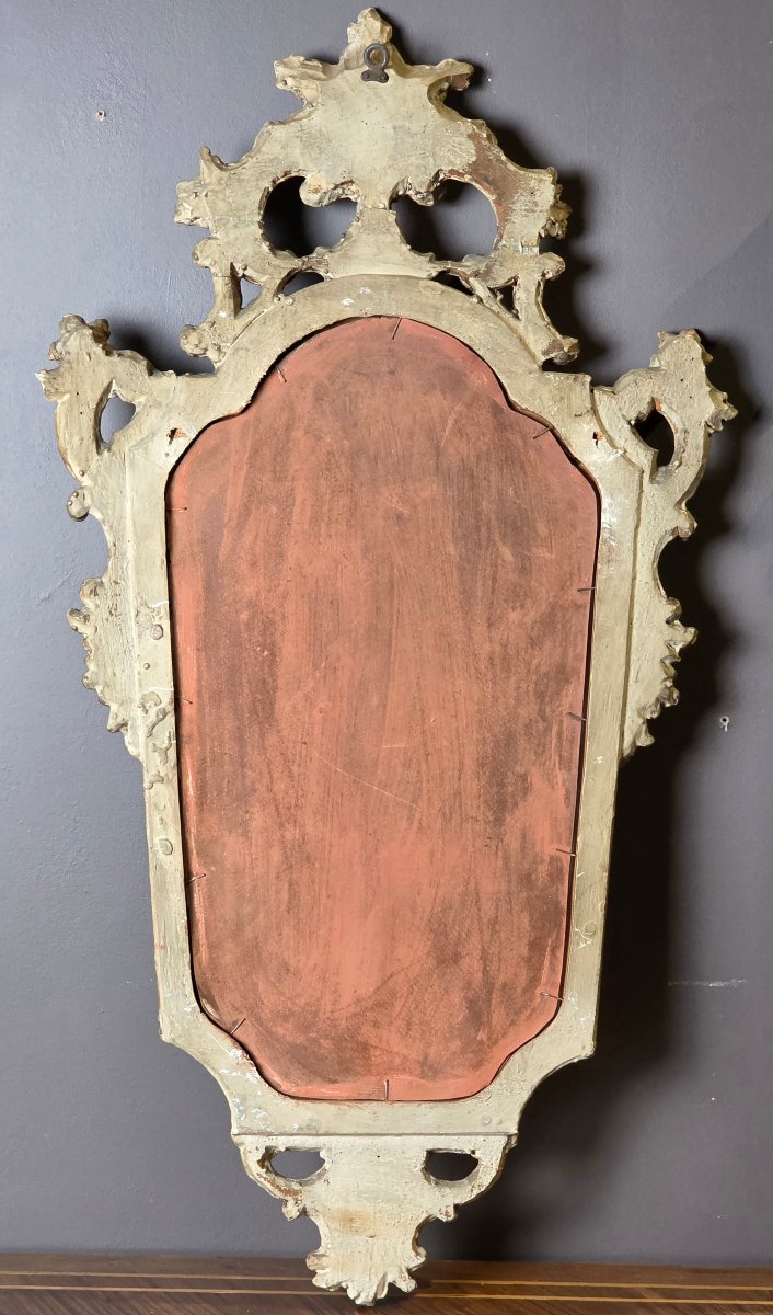 Coppia di specchiere veneziane in legno intagliato e dorato – Metà XX secolo-photo-4