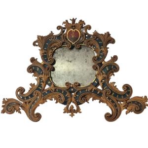 Grande fregio veneto intagliato e dorato, XVIII secolo
