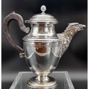 Caffettiera in argento 800, stile neoclassico, Italia, XX secolo