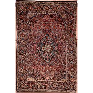 Tappeto persiano Kashan annodato a mano – fine XIX / inizi XX secolo – 208 × 140 cm