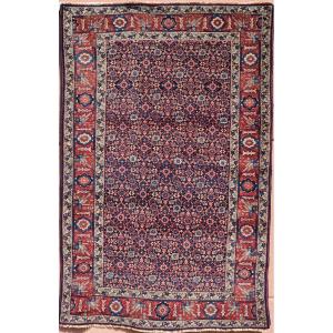 Tappeto persiano Afshar, motivo “Mina Khani”, bordura a uccelli, ca. 1930–1950 — 208 × 140 cm