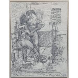 Tre disegni a matita attribuiti ad Alberto Vargas (1896–1982)