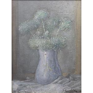 Giovanni Barbisan Vaso di fiori Olio su tela