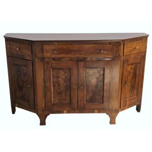 Grande credenza scantonata in noce massello – Italia, primi anni del XIX secolo