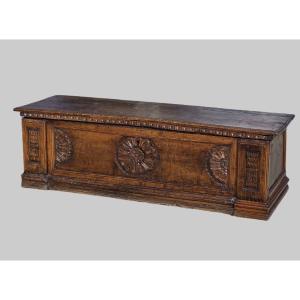 Cassapanca rustica trentina, XVIII secolo