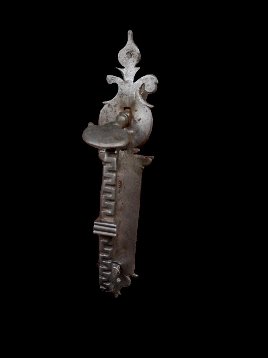 Maniglia di porta in ferro forgiato XVII -XVIII secolo-photo-4