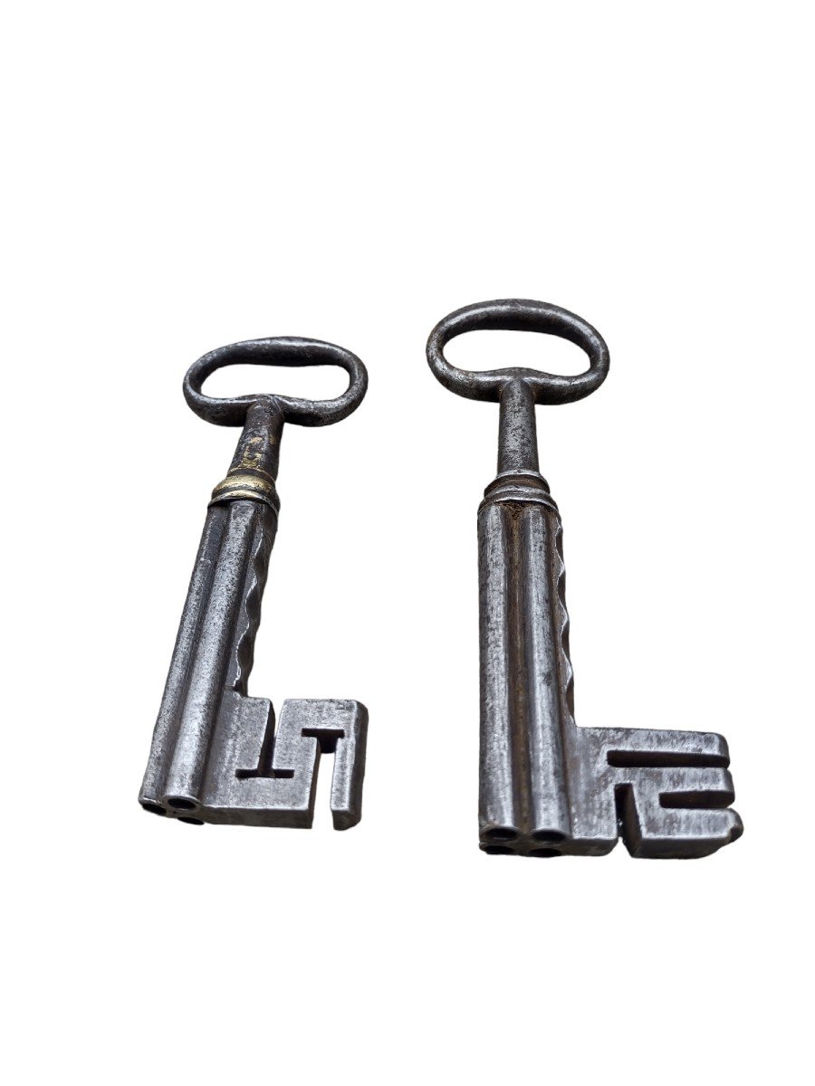 Coppia di chiavi  piemontesi da cassaforte-photo-2