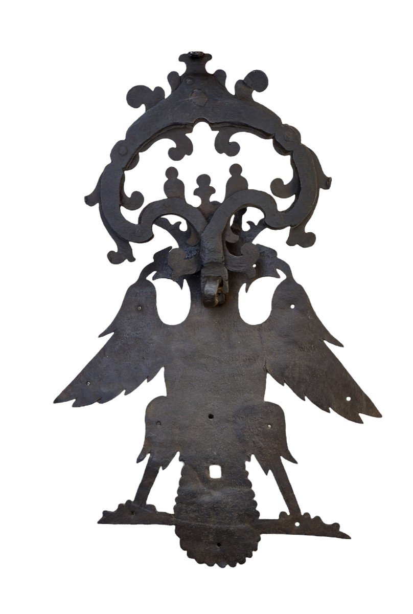 Importante battiporta austriaco con piastra zoomorfa XVIII secolo -photo-3