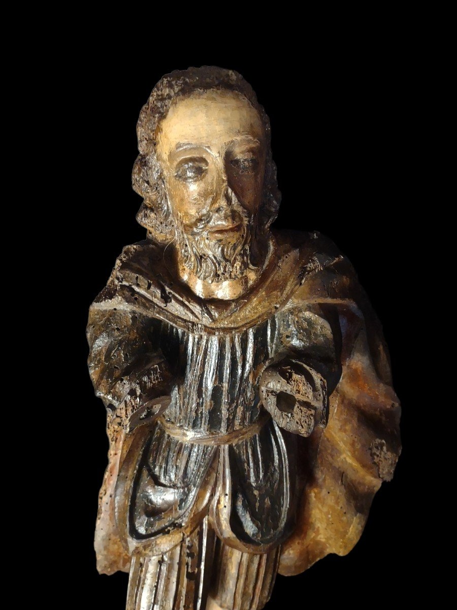 Statua San Giacomo in legno policromo XVIII secolo -photo-4