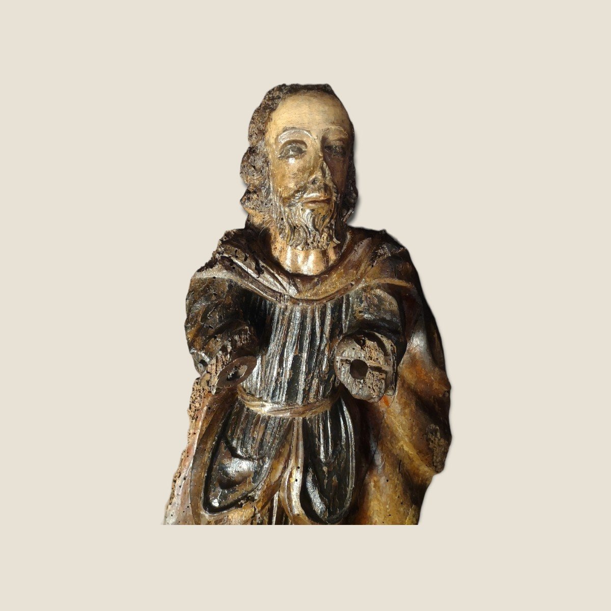 Statua San Giacomo in legno policromo XVIII secolo -photo-1