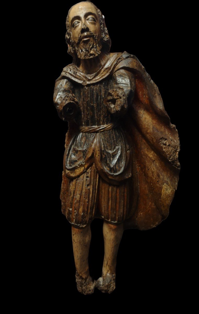 Statua San Giacomo in legno policromo XVIII secolo 