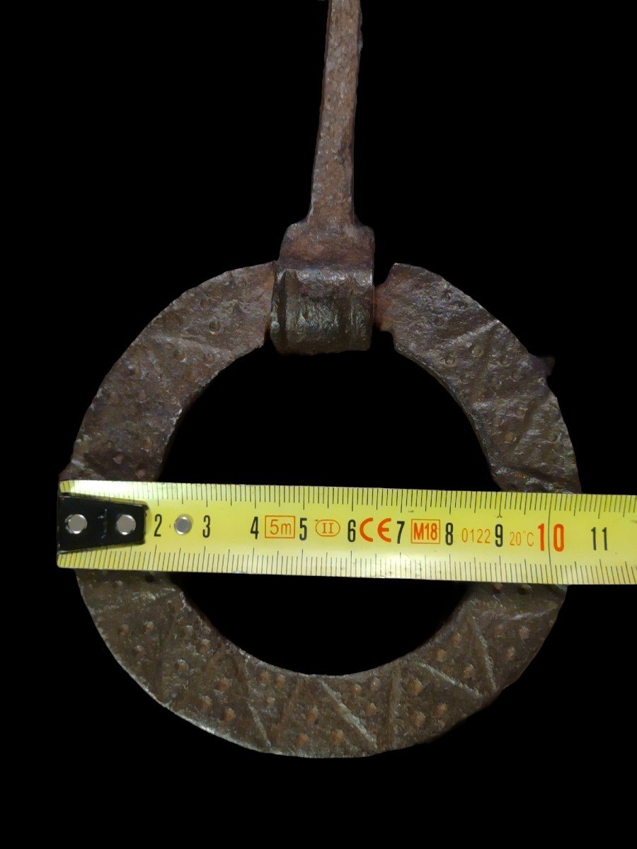 Maniglia in ferro forgiato ed inciso XVII secolo -photo-3