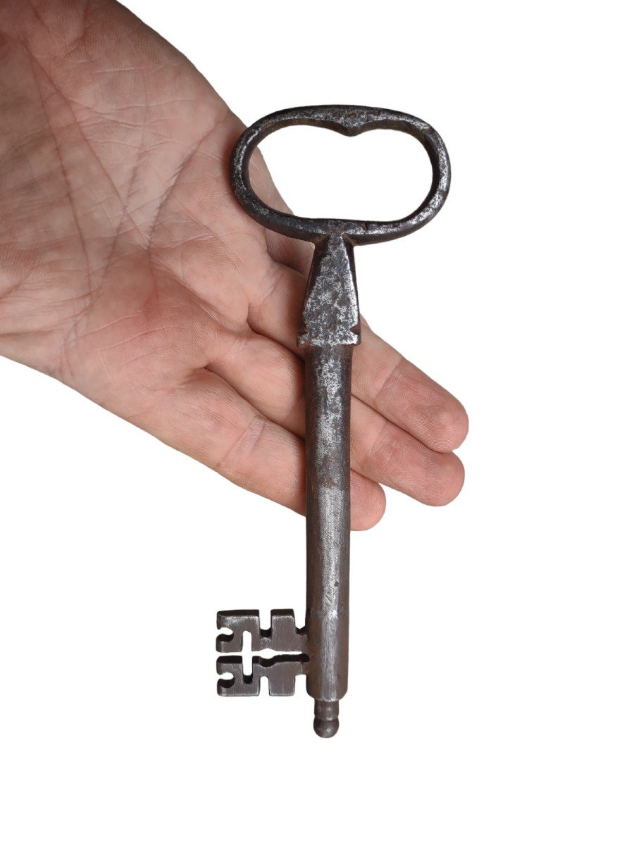 Spettacolare grande serratura con chiave inizio XVIII secolo -photo-2