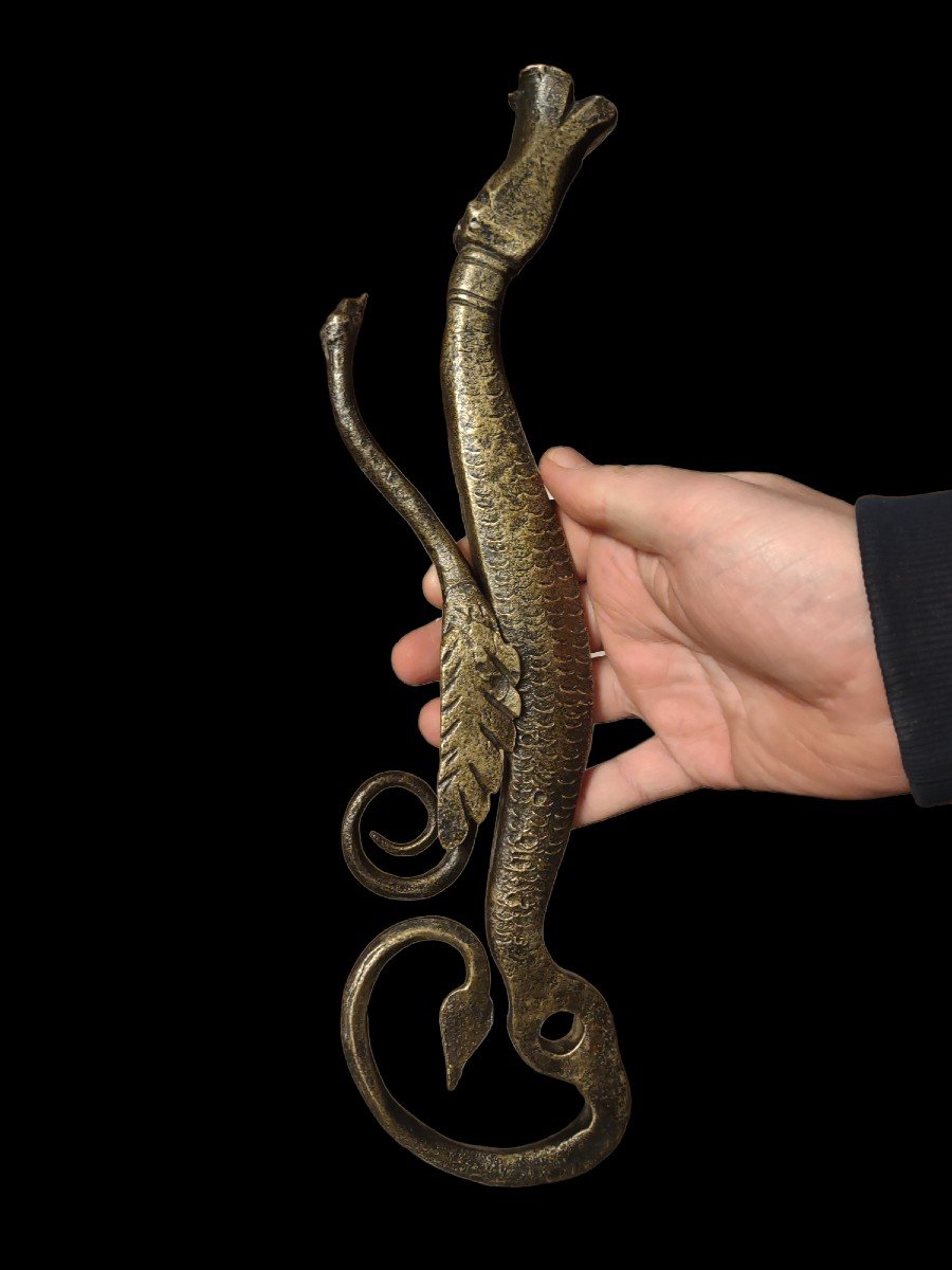 Raro saltarello zoomorfo in bronzo fine XVIII secolo-photo-4