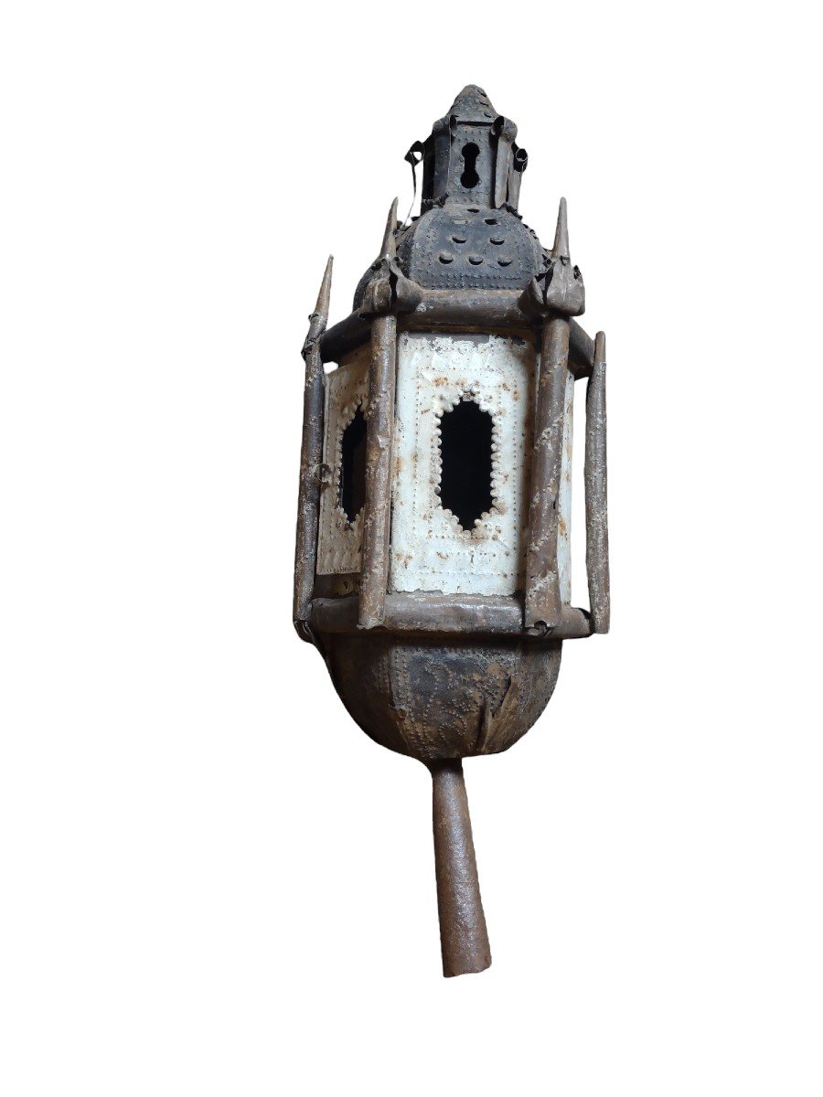 Lanterna veneziana in lamiera dipinta-photo-2