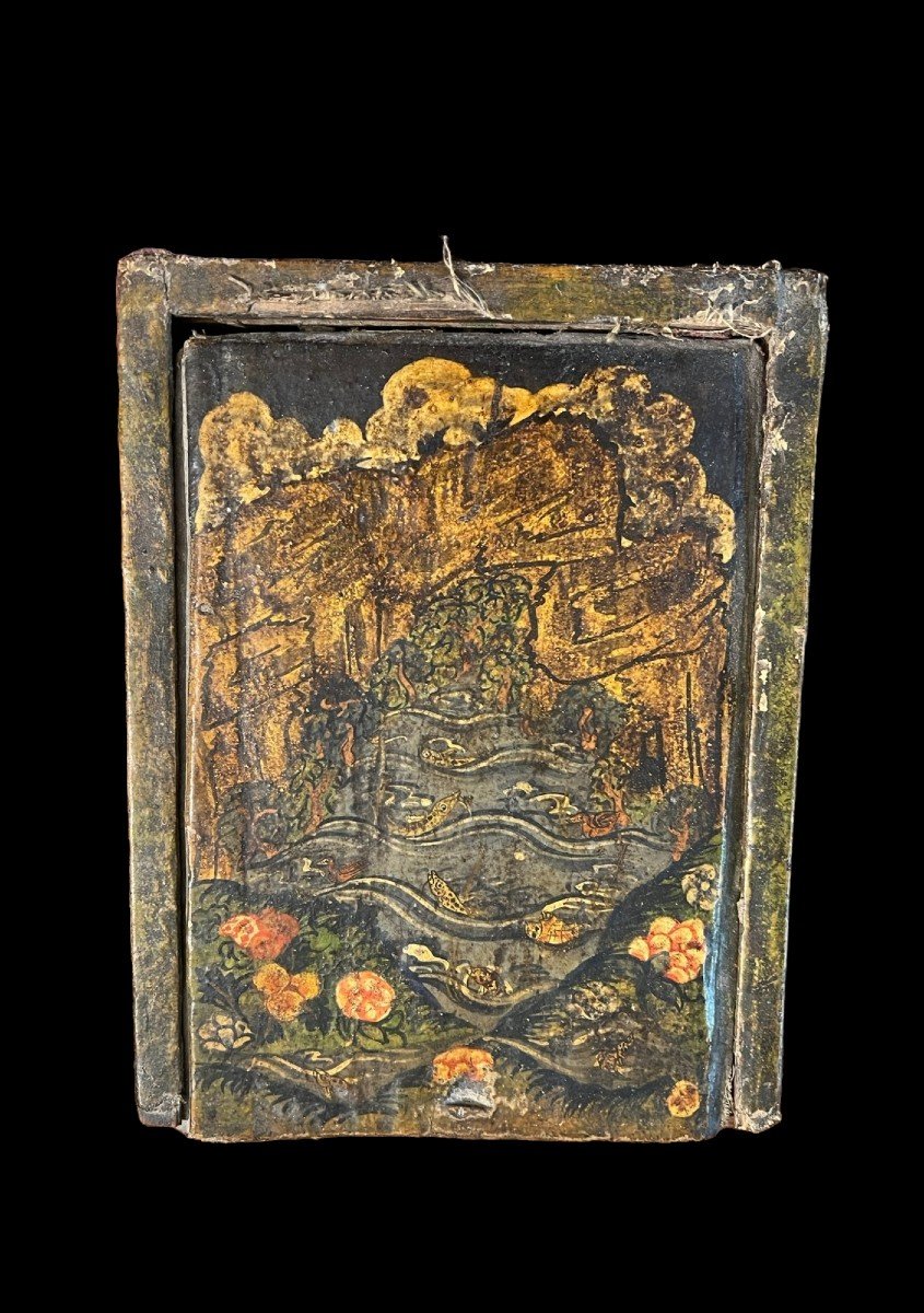 Rarisisma scatola tibetana porta medicine XVIII secolo-photo-4
