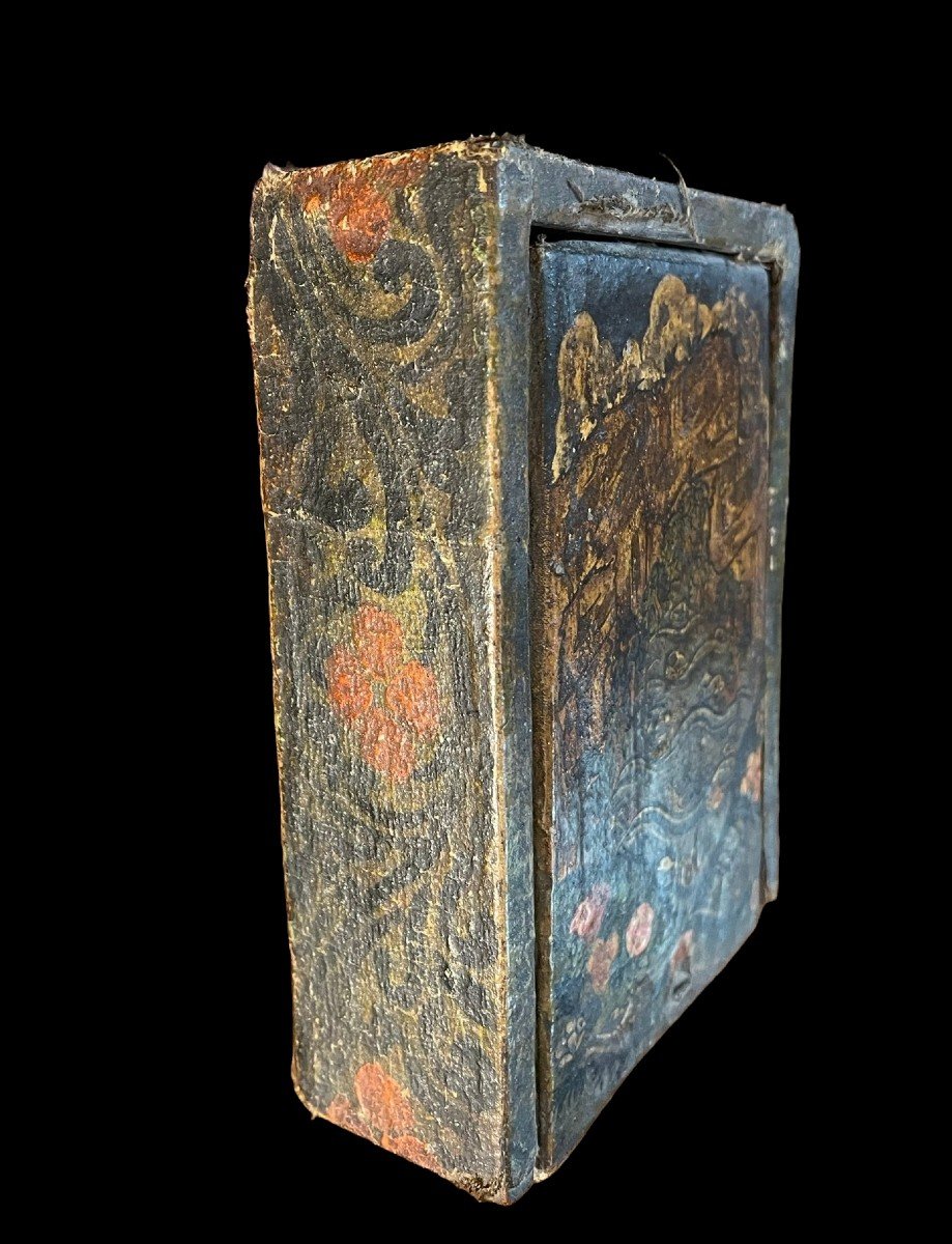 Rarisisma scatola tibetana porta medicine XVIII secolo-photo-1