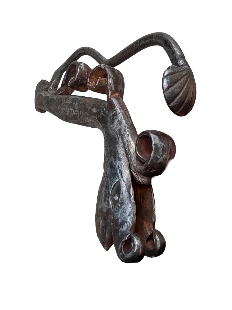 Raro saltarello romagnolo in ferro forgiato e bollito XVIII secolo -photo-4