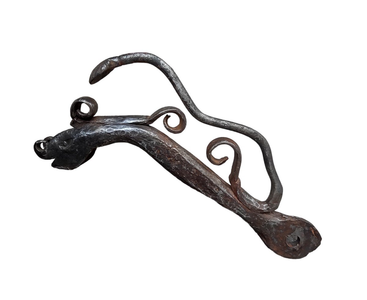 Raro saltarello romagnolo in ferro forgiato e bollito XVIII secolo -photo-2