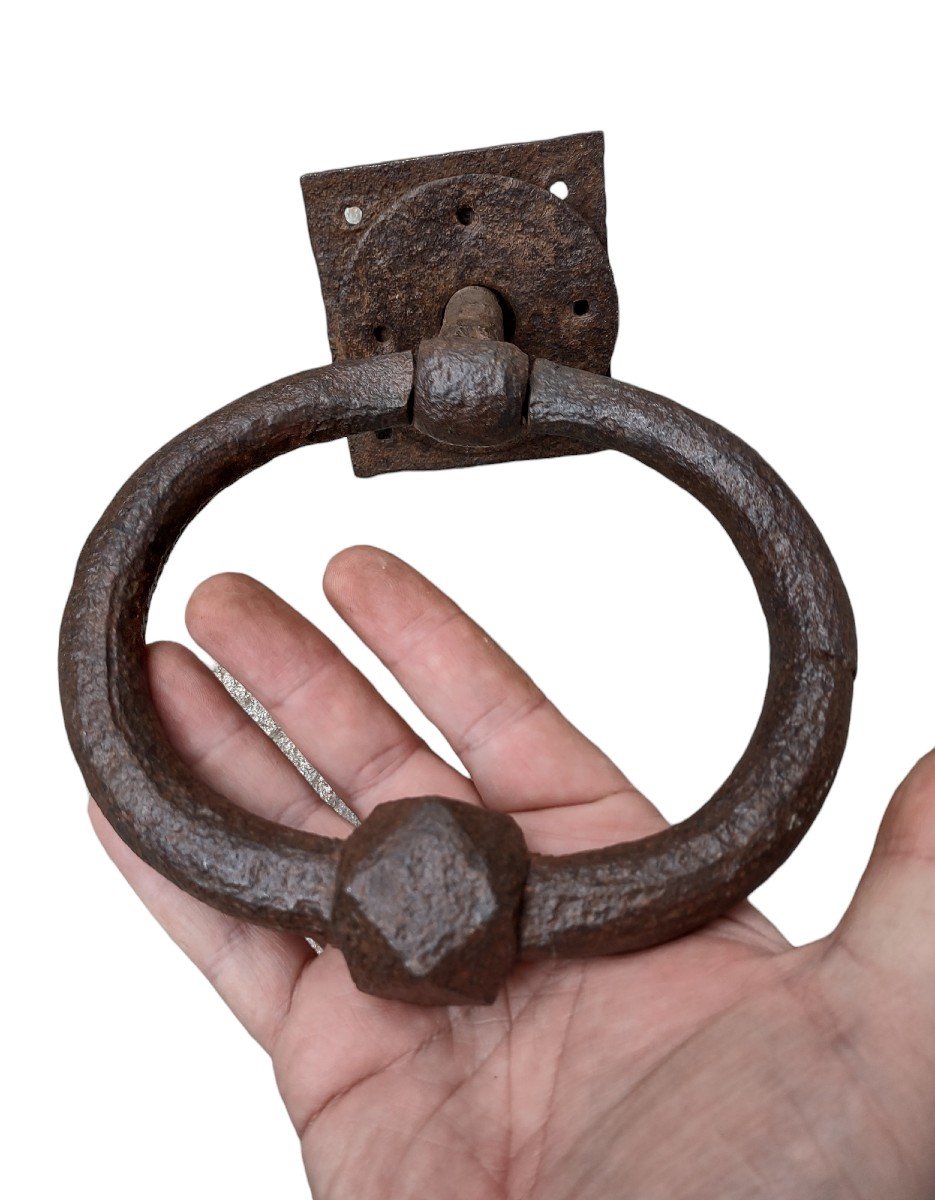 Coppia di battiporta in ferro forgiato XVII secolo-photo-2