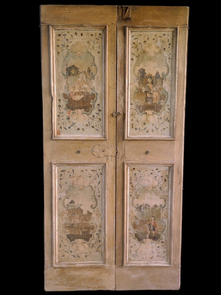 Importante porta siciliana da centro XVIII secolo-photo-2