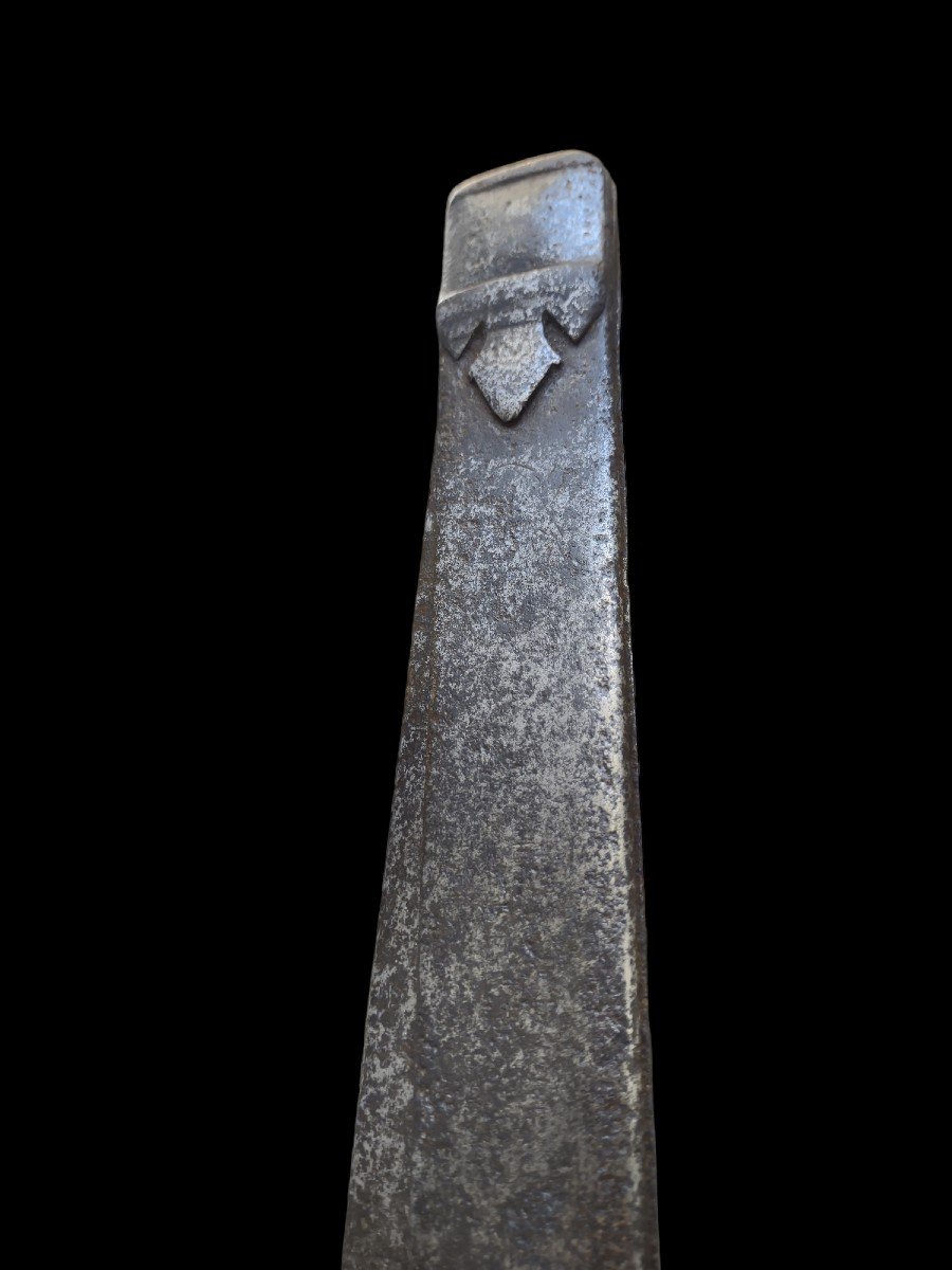 Compasso in ferro forgiato ed inciso XVIII secolo -photo-3