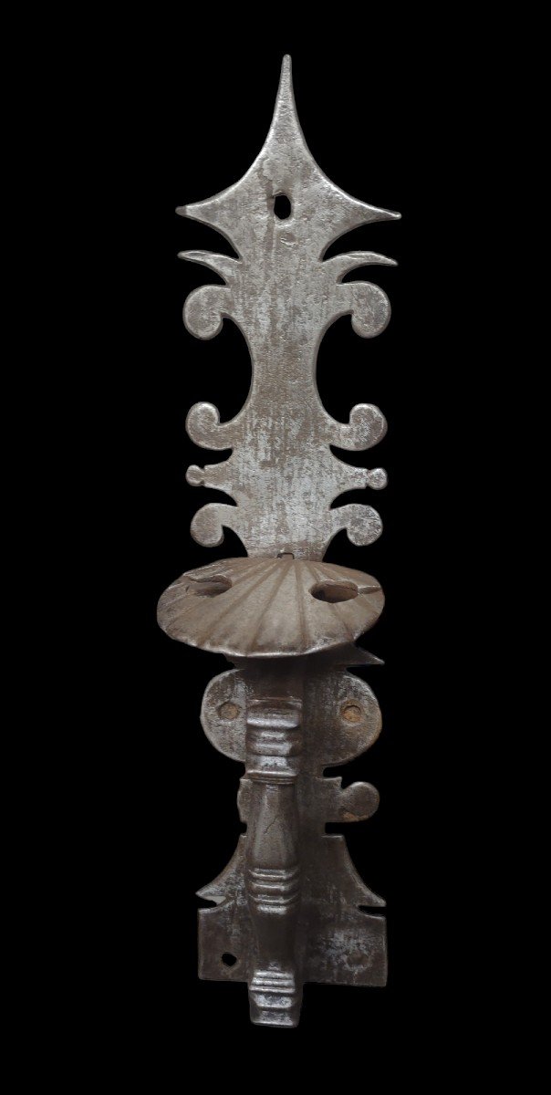 Importante maniglia di porta in ferro forgiato XVIII secolo-photo-4