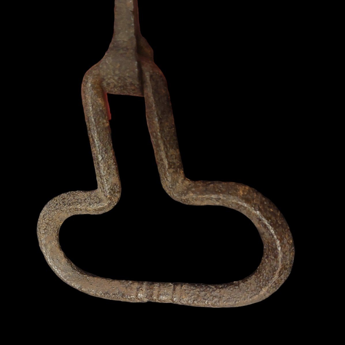Maniglia o piccolo battiporta in ferro forgiato XVII secolo -photo-3