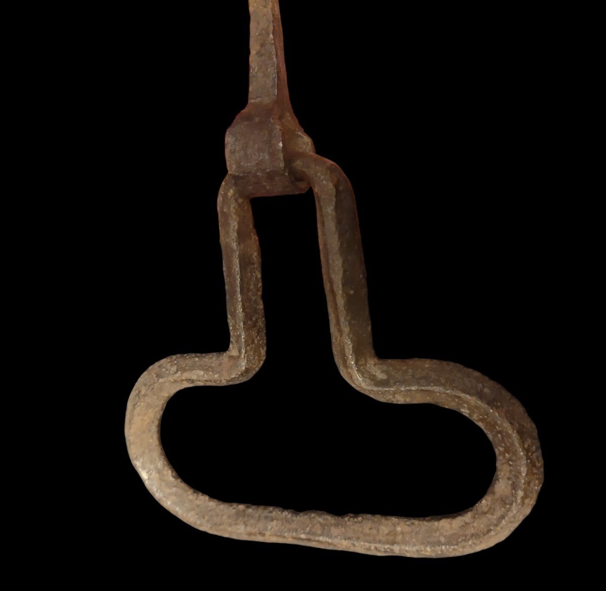 Maniglia o piccolo battiporta in ferro forgiato XVII secolo -photo-4