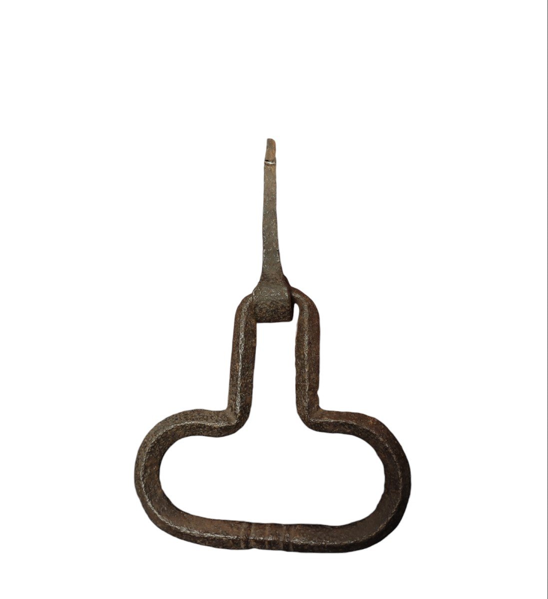 Maniglia o piccolo battiporta in ferro forgiato XVII secolo 