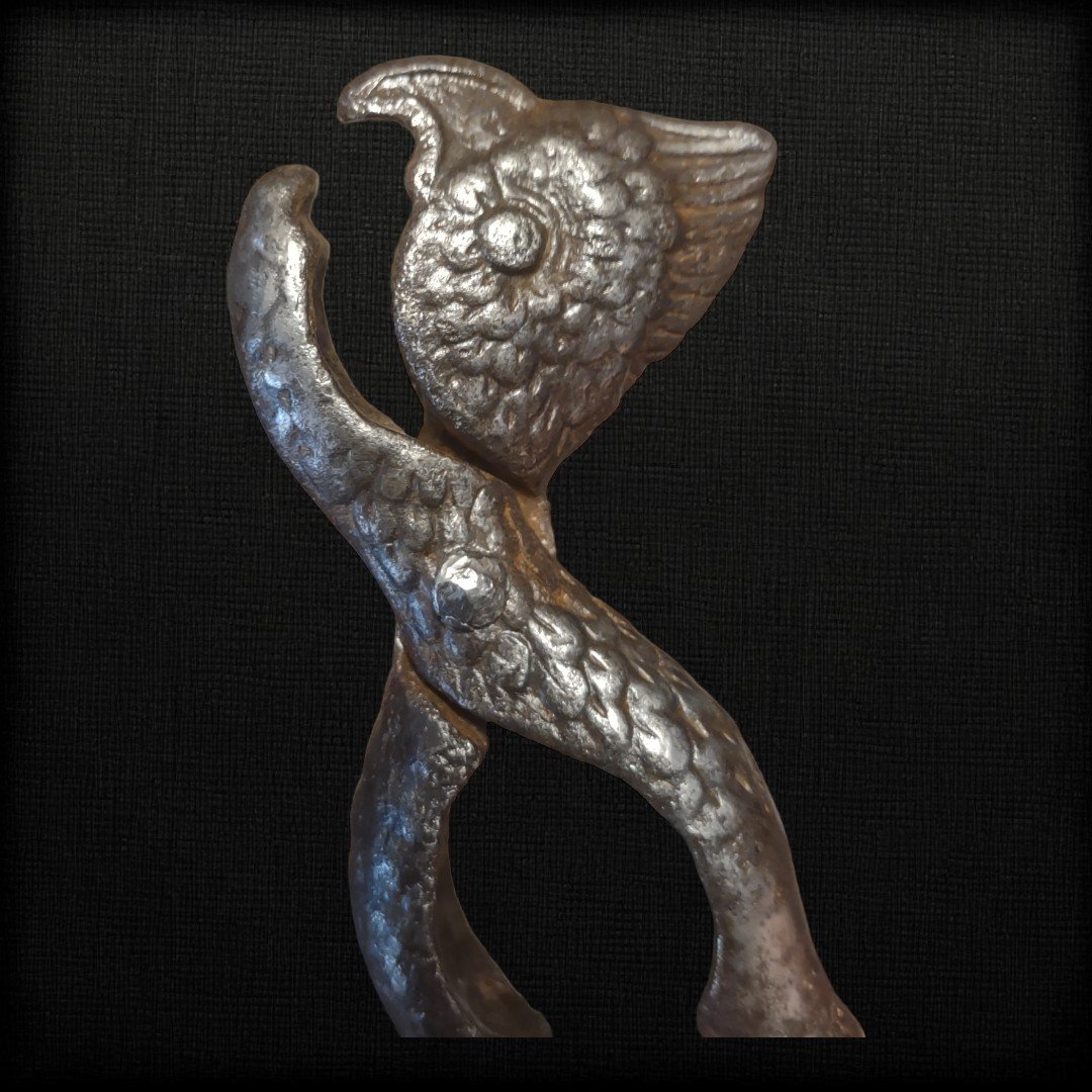 Sciacchianoci zoomorfo in ferro forgiato XIX secolo-photo-2