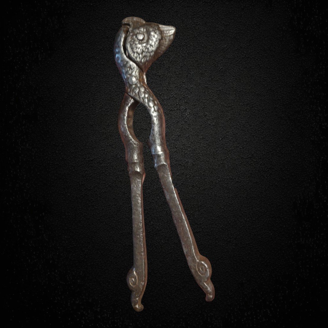 Sciacchianoci zoomorfo in ferro forgiato XIX secolo-photo-3