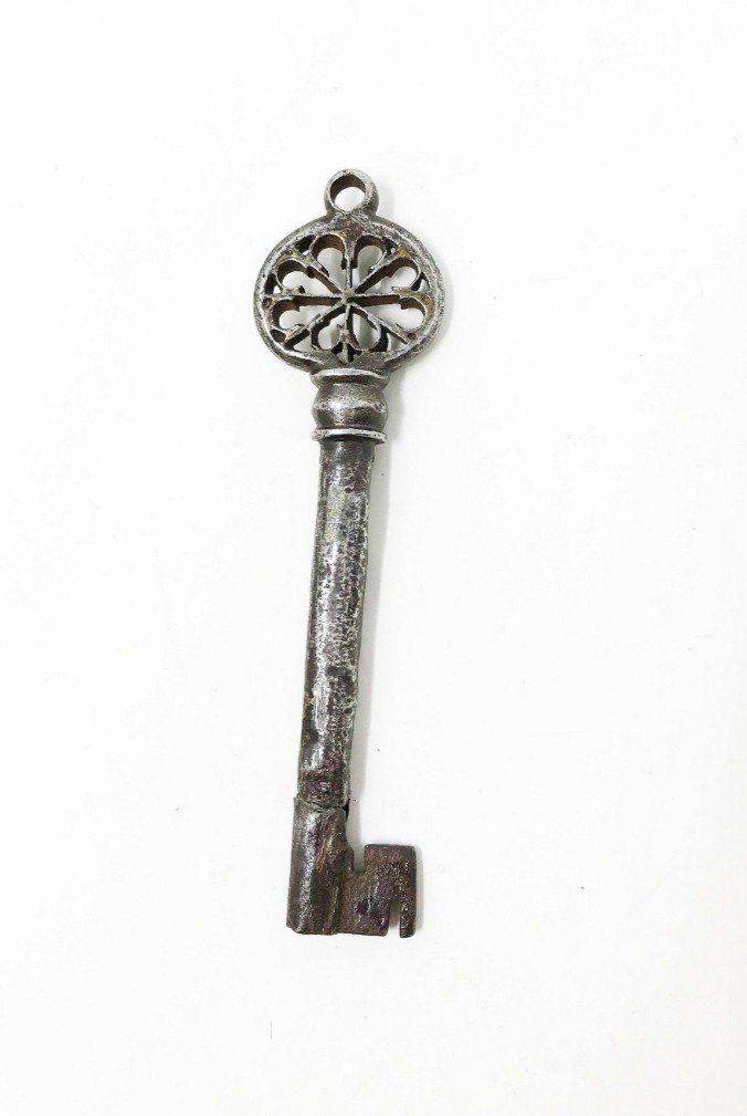Chiave veneziana in ferro forgiato XVI secolo-photo-3