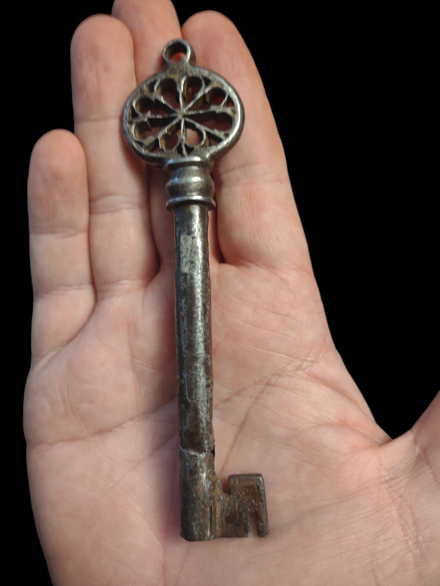 Chiave veneziana in ferro forgiato XVI secolo-photo-4