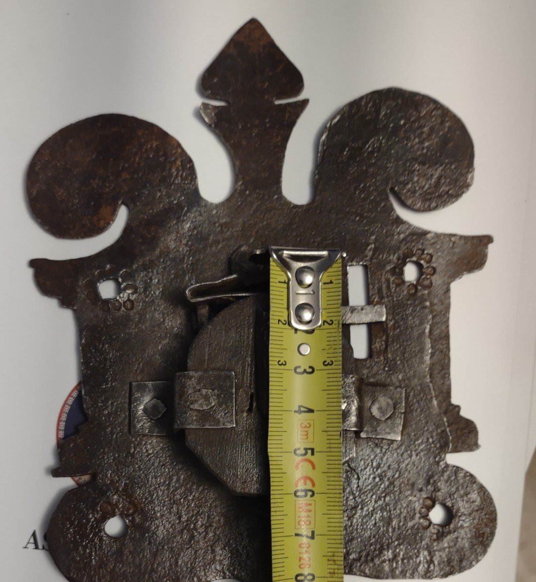 Serratura da cassapanca in ferro forgiato XVII secolo-photo-2
