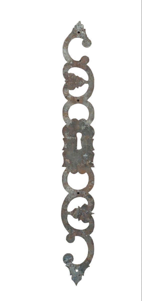 Raffinata bocchetta in ferro forgiato per mobile 37 cm-photo-3