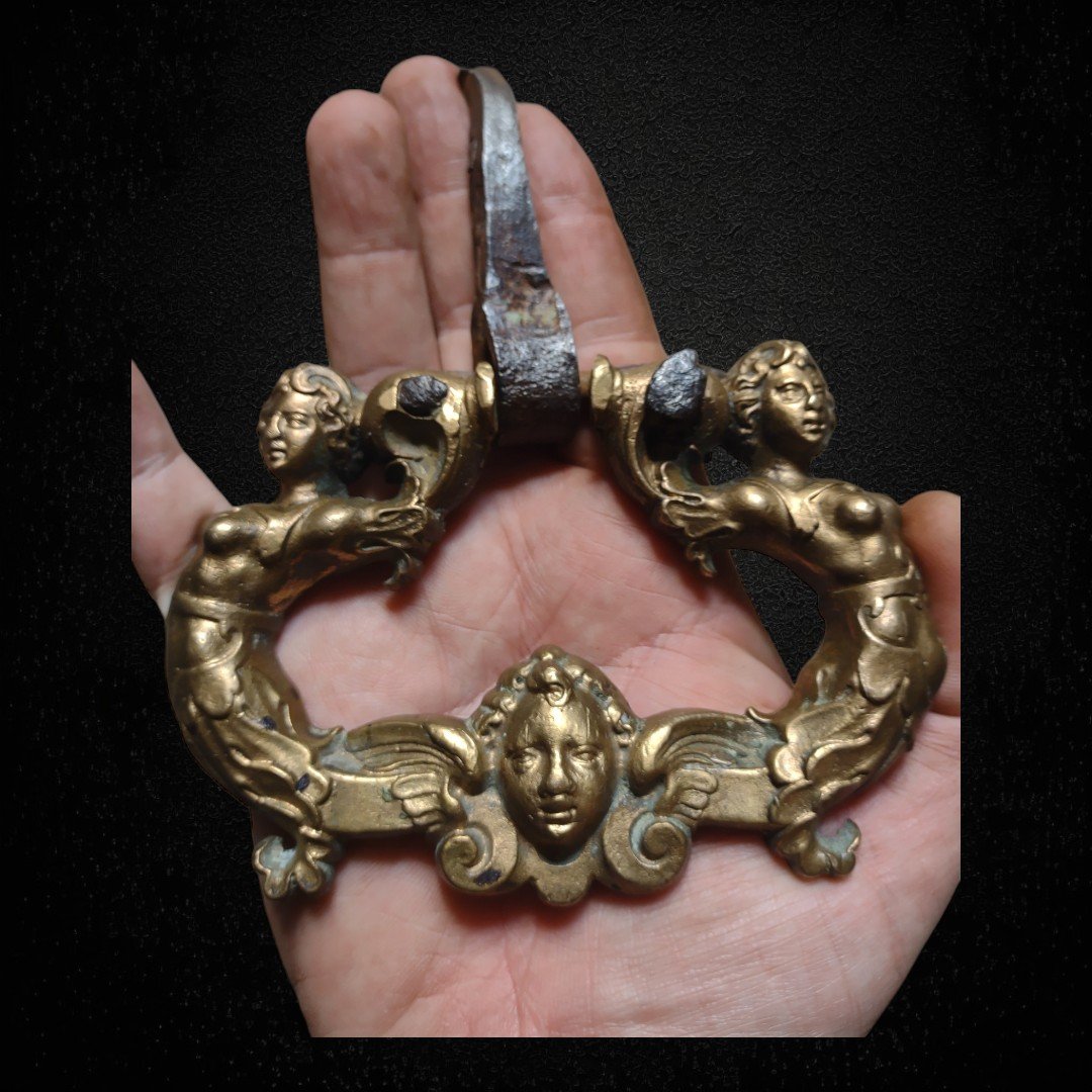 Importante coppia di maniglie in bronzo -photo-4