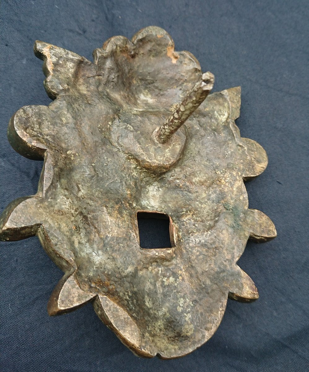Importante coppia di battiporta Luigi  XIV in bronzo-photo-8
